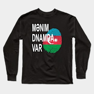 Flag of Azerbaijan in fingerprint Long Sleeve T-Shirt